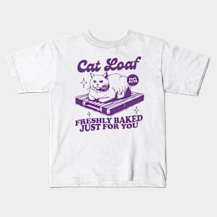 Cat Loaf Tshirt, Funny Cat Meme Shirt, Trendy Vintage Retro Tshirts, Cat Lover Graphic Tees, Cat Lover Gift Kids T-Shirt